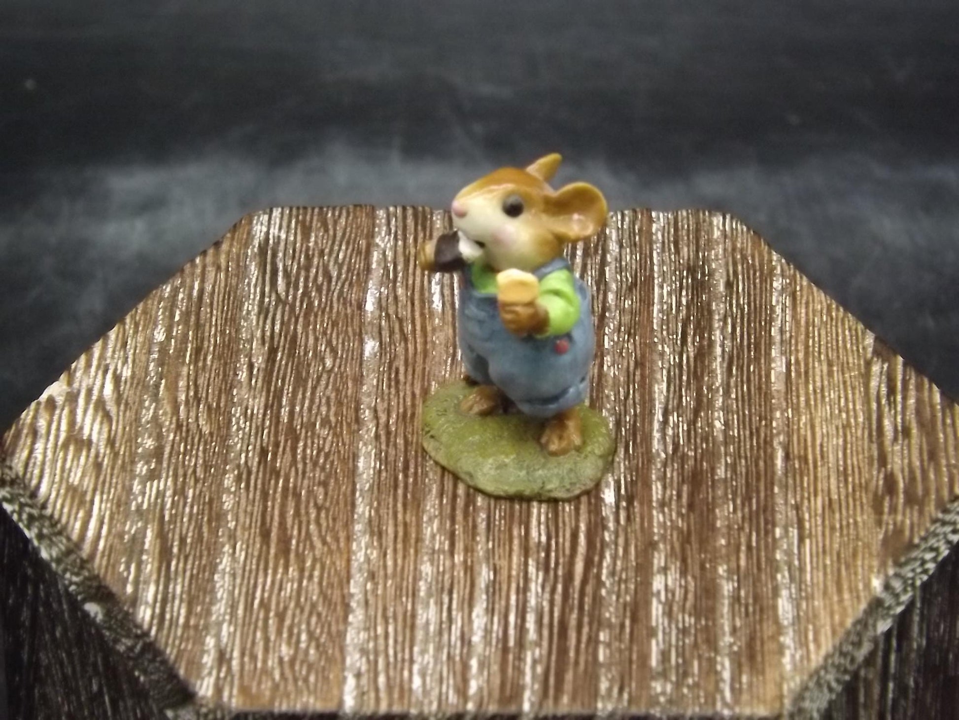 Rare Wee Forest Folk Mouse Figurine: "Double Delight" Ice Cream, 2000