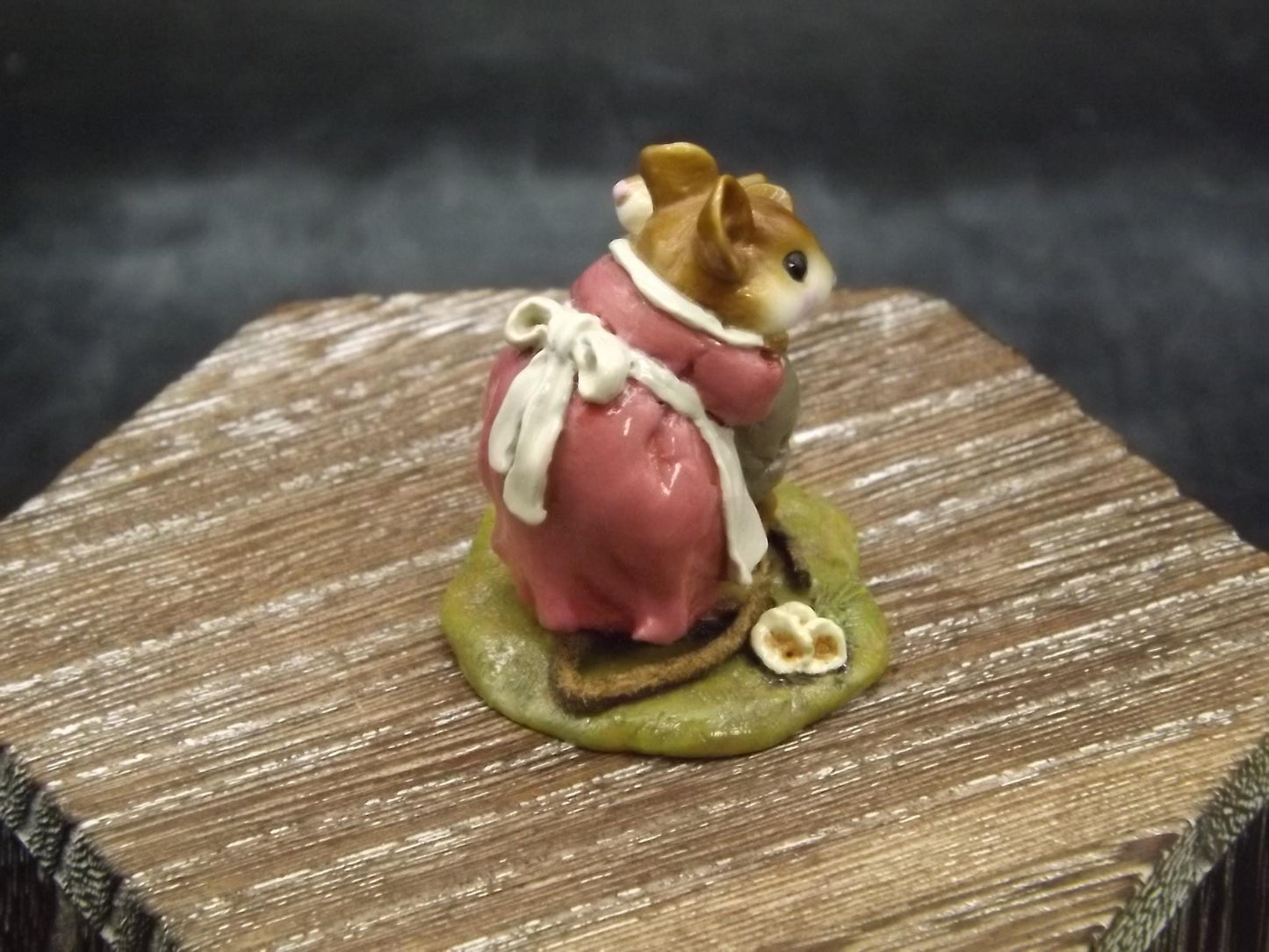 Vintage Wee Forest Folk Figurine: "A Big Hug" Mouse Miniature