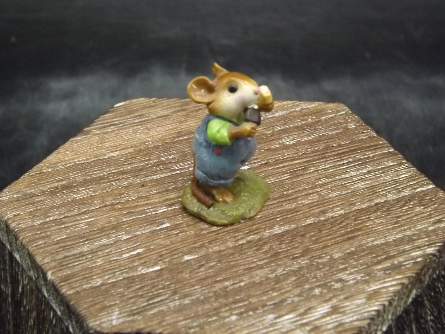 Rare Wee Forest Folk Mouse Figurine: "Double Delight" Ice Cream, 2000