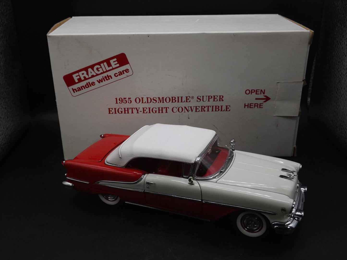 Vintage 1955 Oldsmobile Super 88 Convertible Diecast Model Car - Danbury Mint