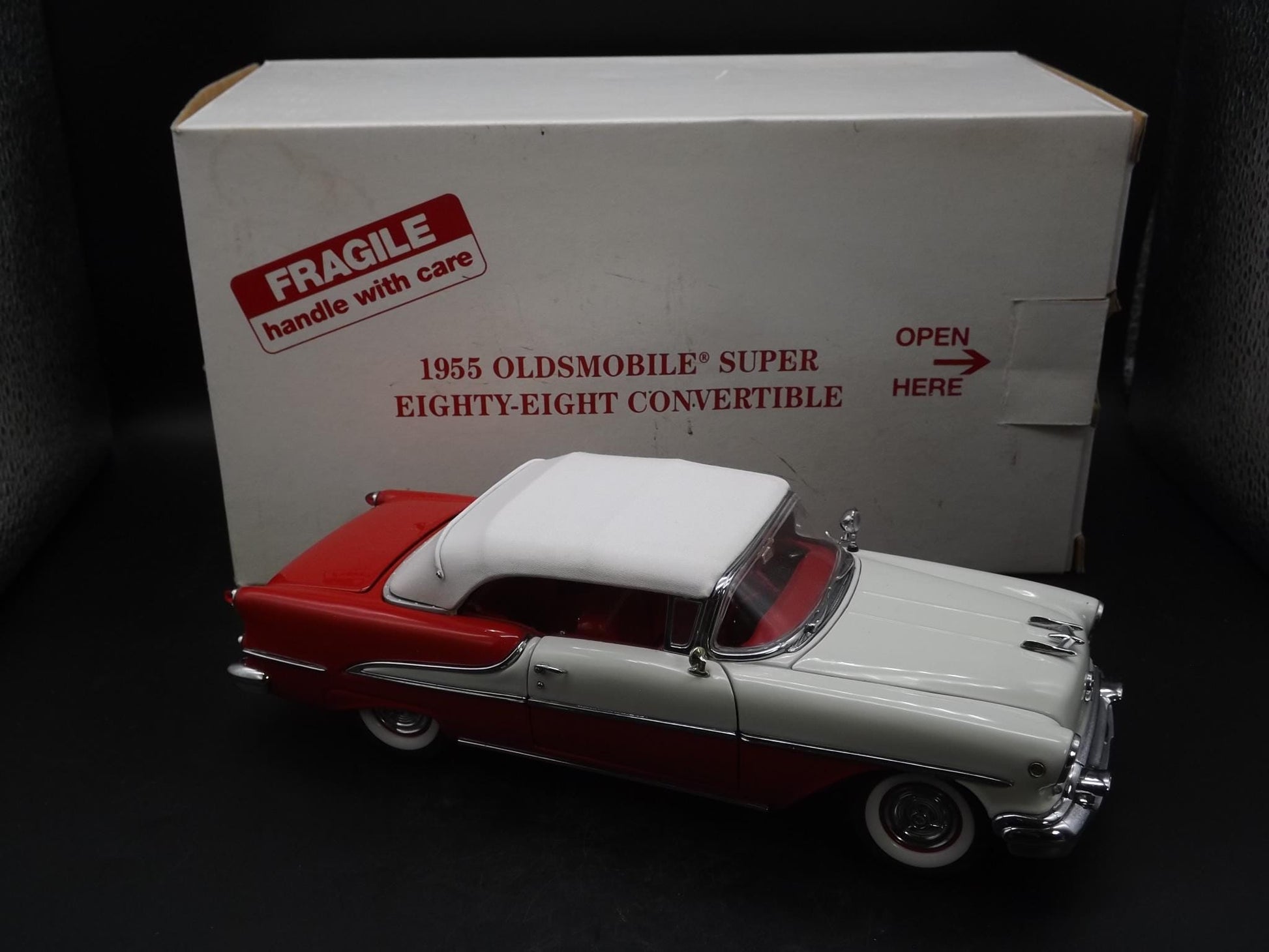 Vintage 1955 Oldsmobile Super 88 Convertible Diecast Model Car - Danbury Mint