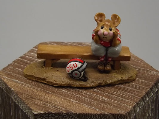 Vintage 1996 Wee Forest Folk Mouse: OSU Football Player Figurine