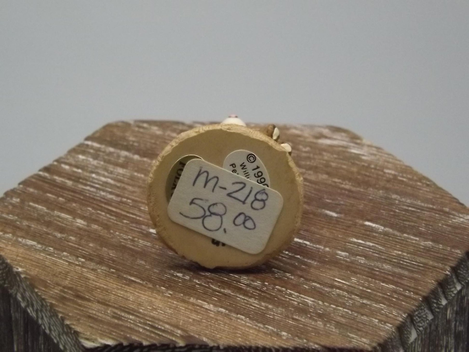 Vintage Wee Forest Folk Mouse Figurine: Mousey's Bunny Slippers, 1996