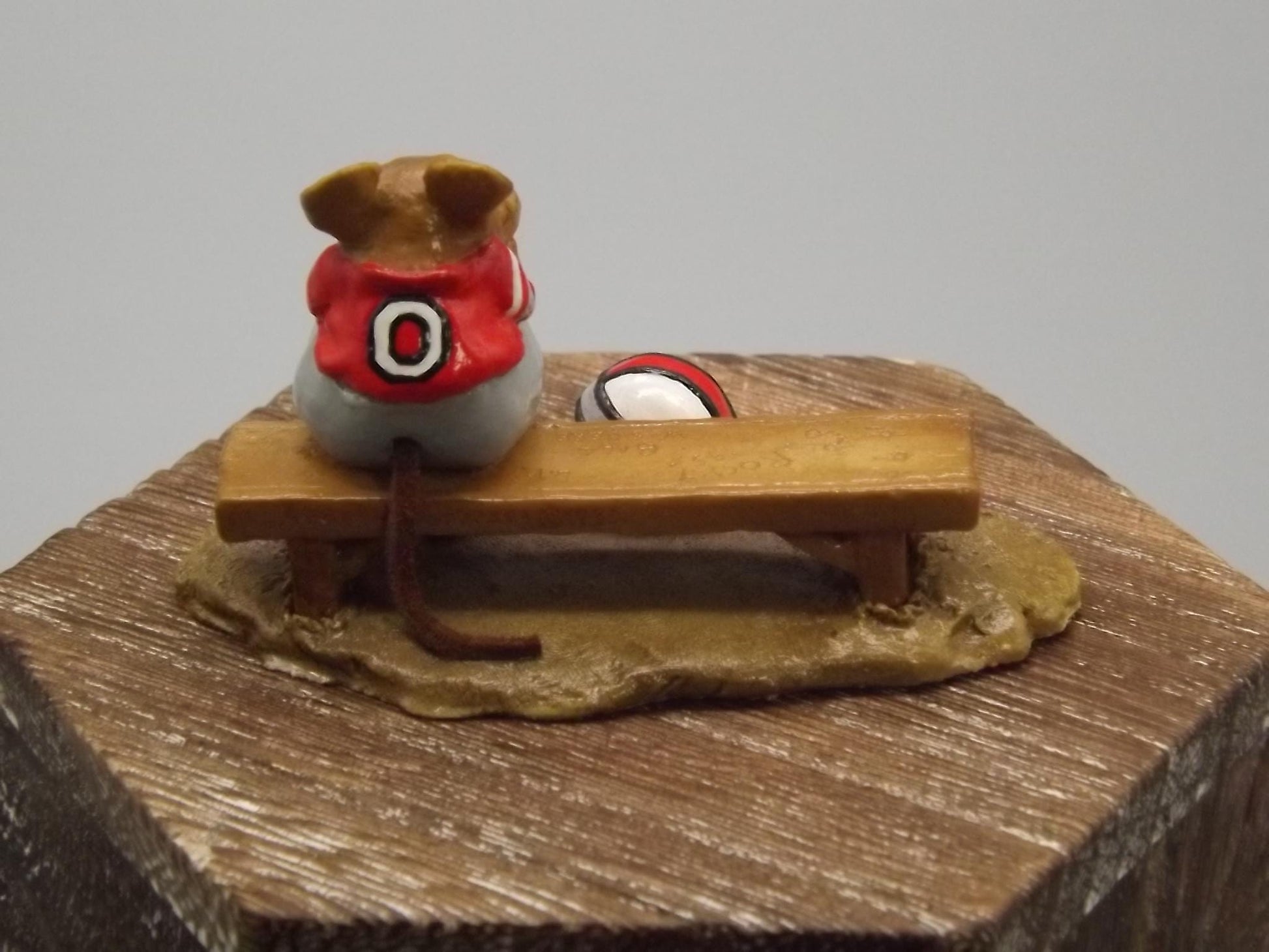Vintage 1996 Wee Forest Folk Mouse: OSU Football Player Figurine