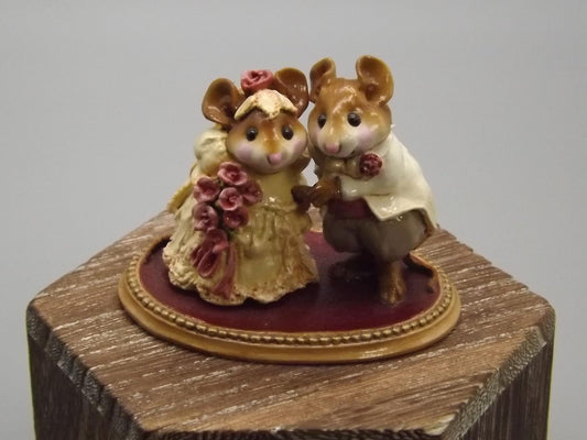 Vintage Wee Forest Folk Mice: "The Wedding Pair" Figurine, 1994