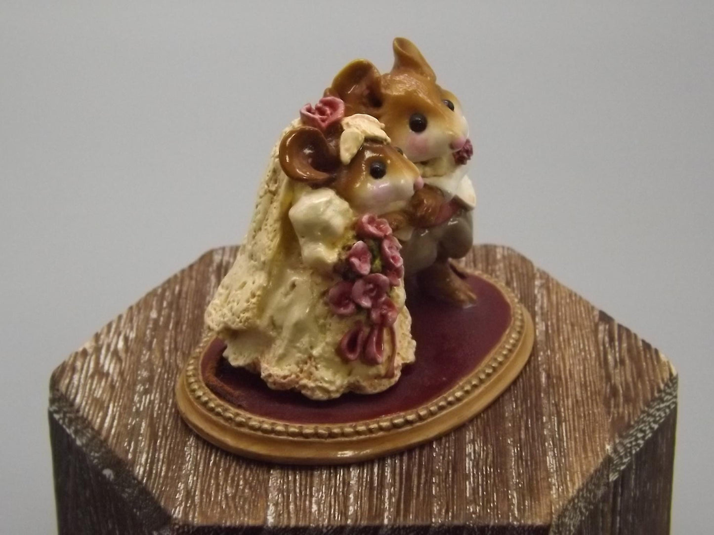 Vintage Wee Forest Folk Mice: "The Wedding Pair" Figurine, 1994