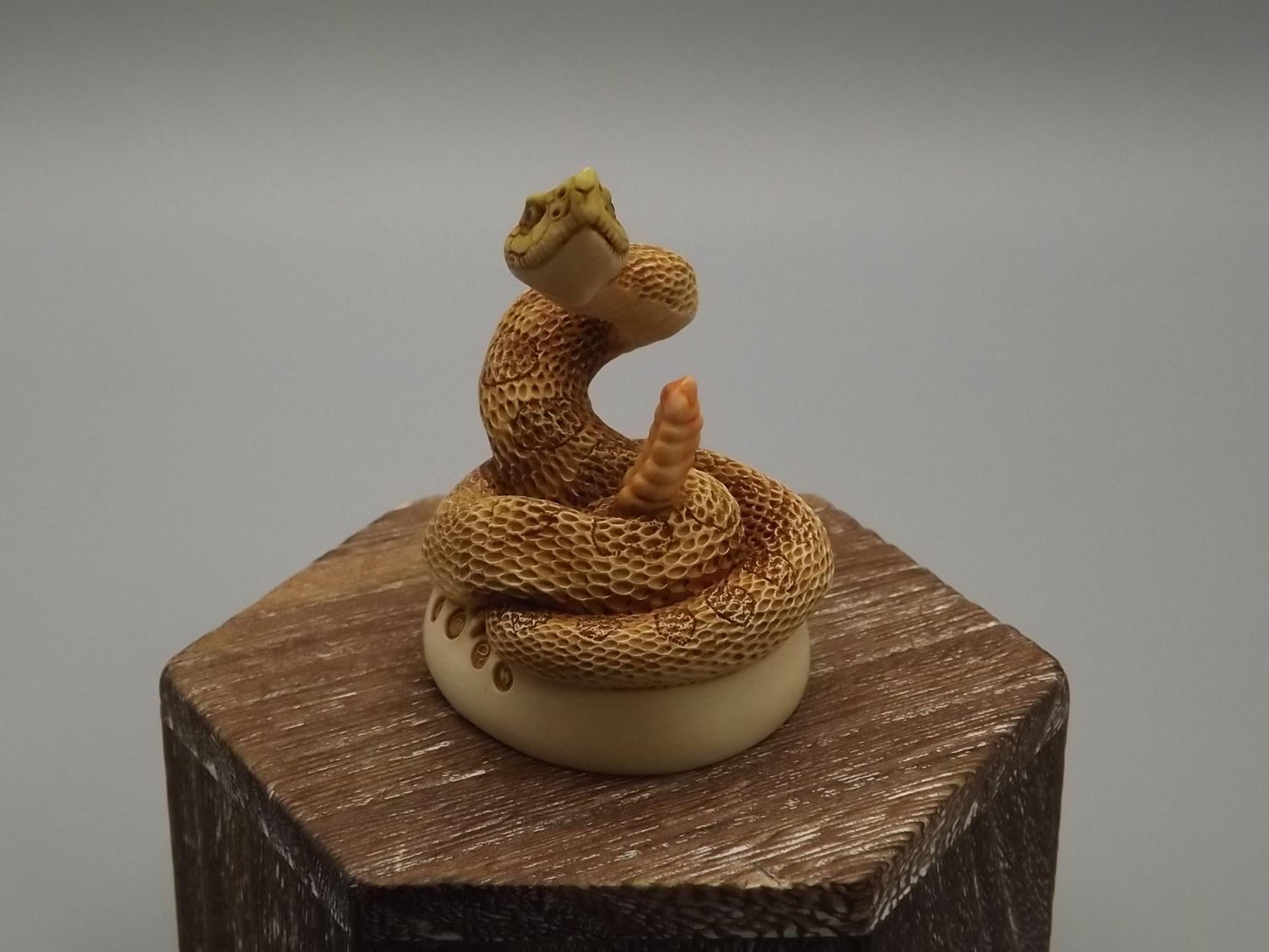 Vintage 2000 Harmony Kingdom "Sid" Rattlesnake Netsuke Figure Excellent condition with original box and COA.