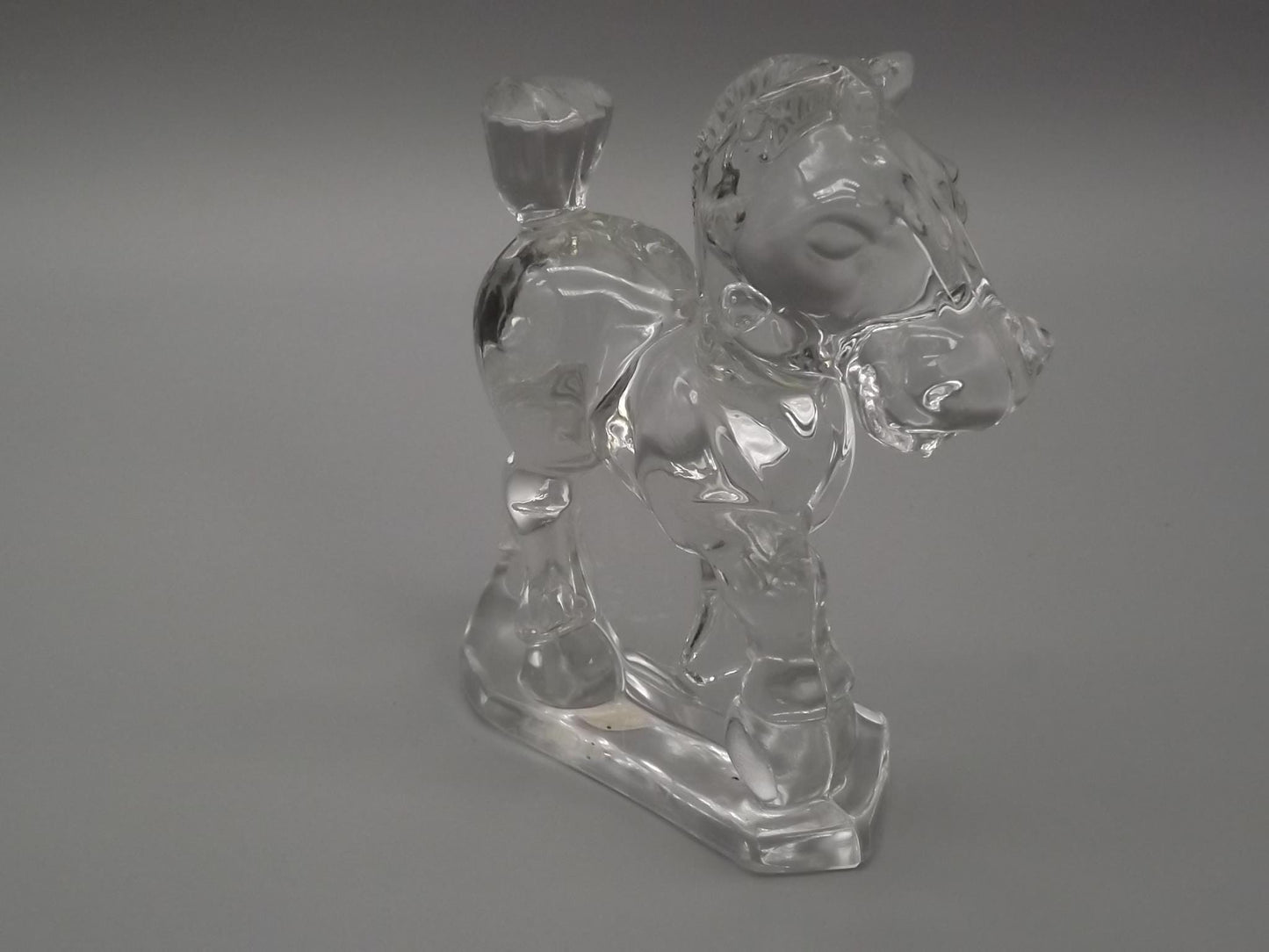 Vintage Heisey Clear Glass "Sparky" Horse Figure
