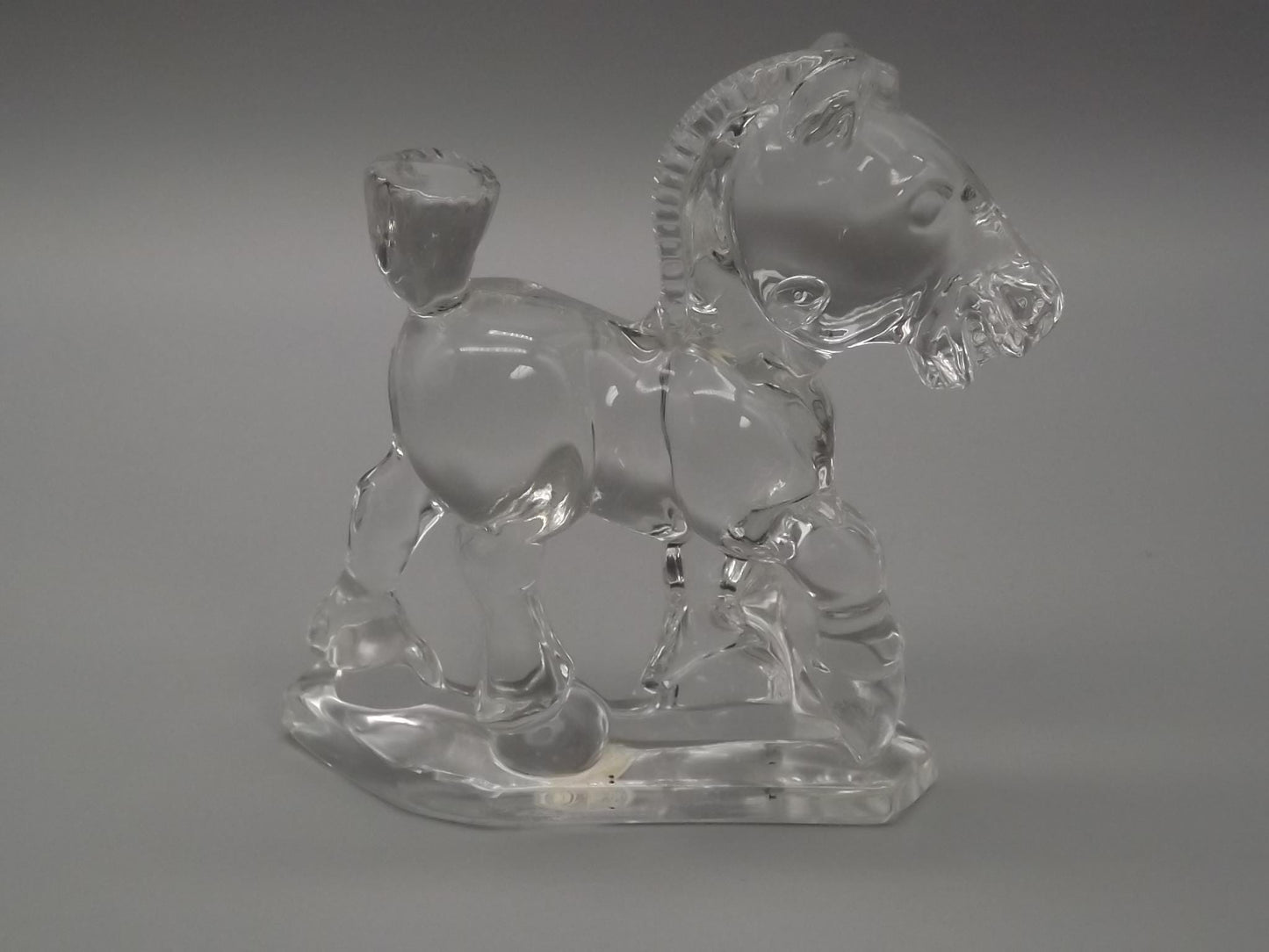 Vintage Heisey Clear Glass "Sparky" Horse Figure