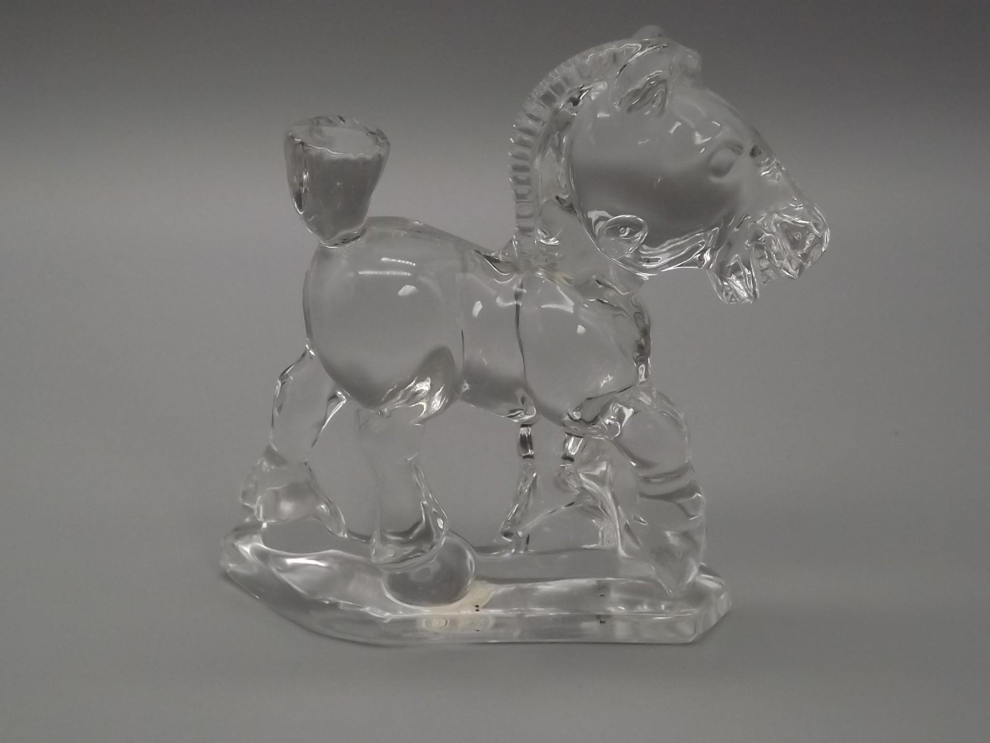 Vintage Heisey Clear Glass "Sparky" Horse Figure