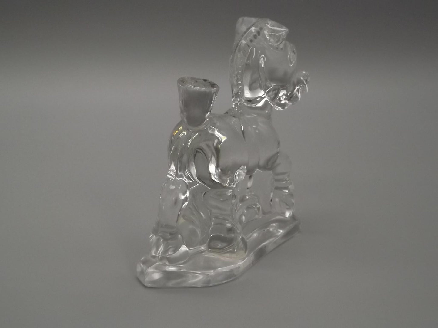 Vintage Heisey Clear Glass "Sparky" Horse Figure