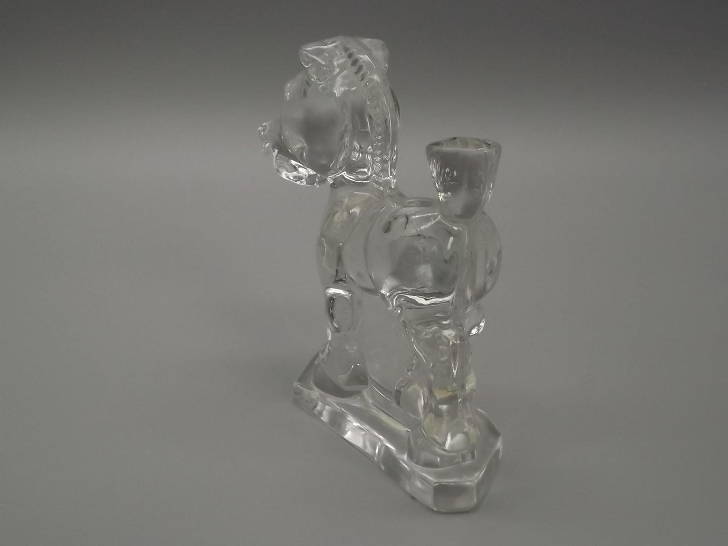 Vintage Heisey Clear Glass "Sparky" Horse Figure