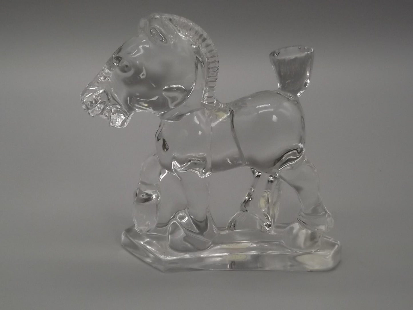 Vintage Heisey Clear Glass "Sparky" Horse Figure