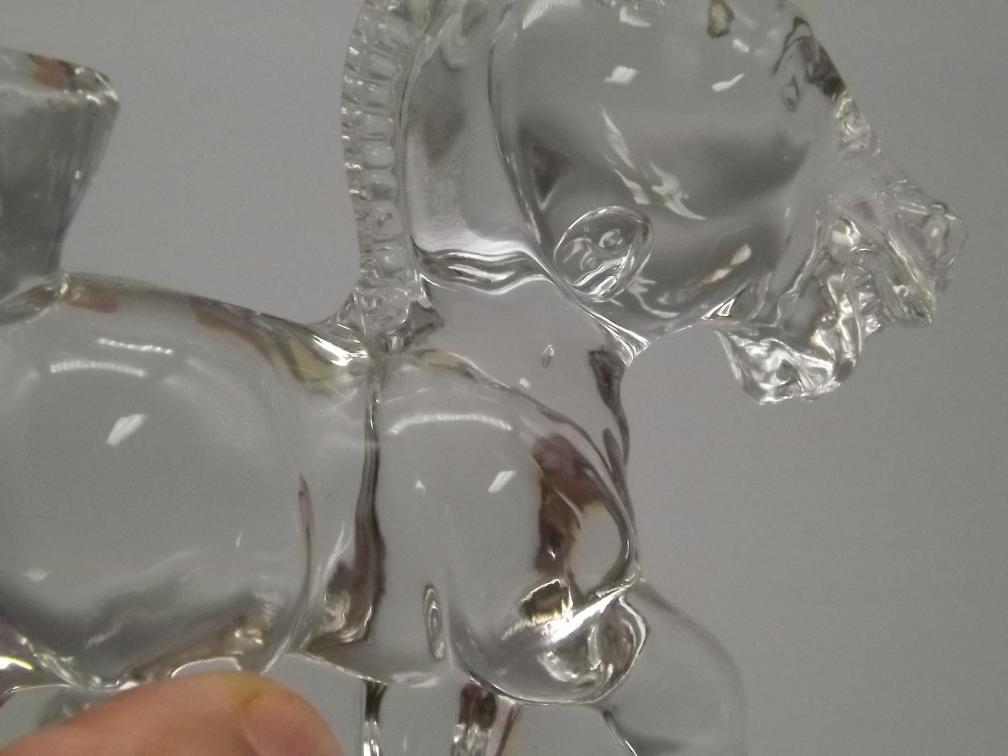 Vintage Heisey Clear Glass "Sparky" Horse Figure