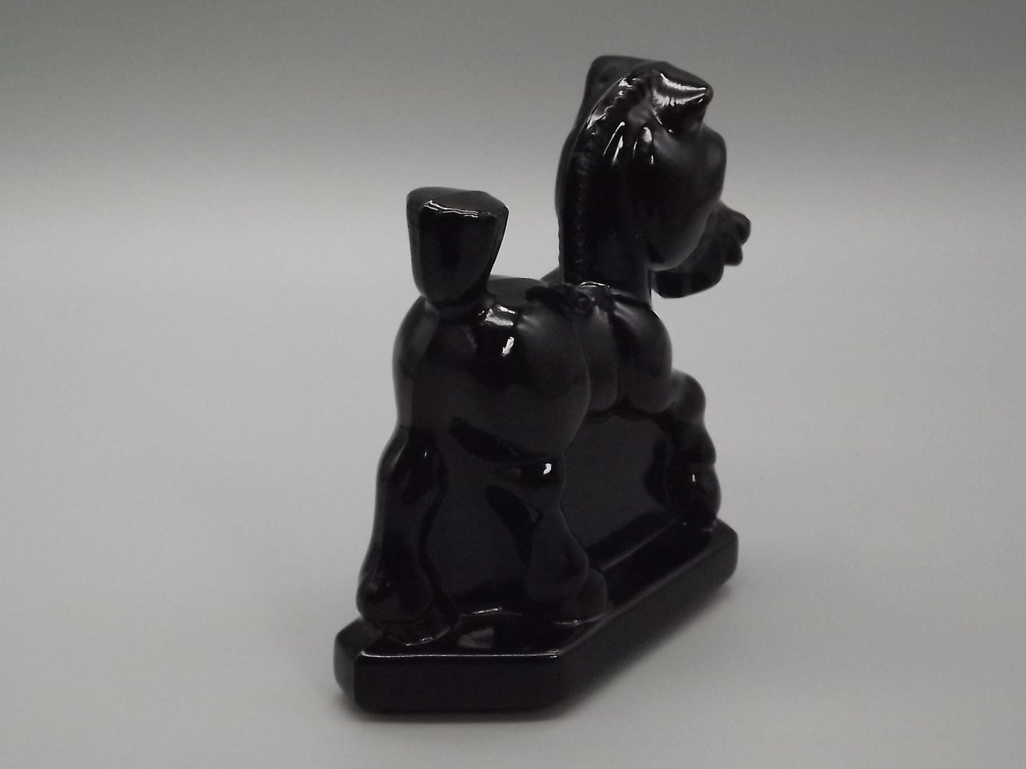 Vintage Heisey Imperial Black Glass "Sparky" Horse Figure