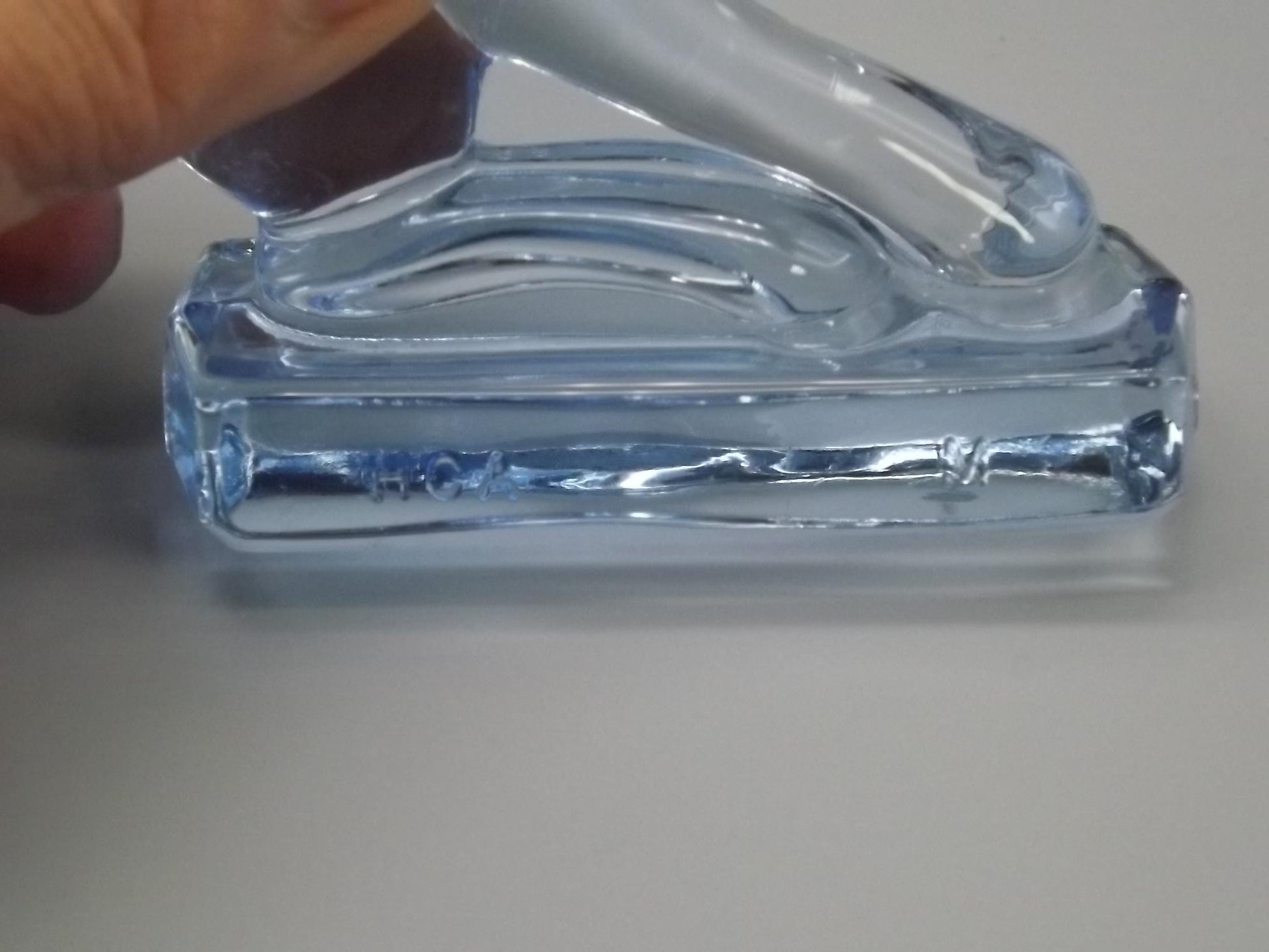 Vintage Heisey Longaberger Blue Glass Horse Figurine