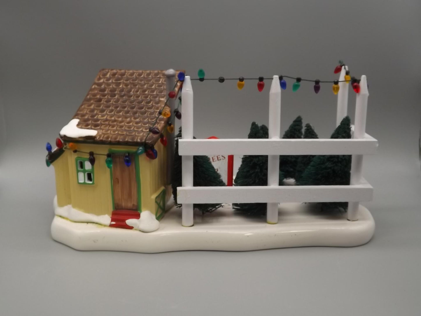 Vintage 1988 Snow Village "Village Christmas Trees" Figurine with Box & COA