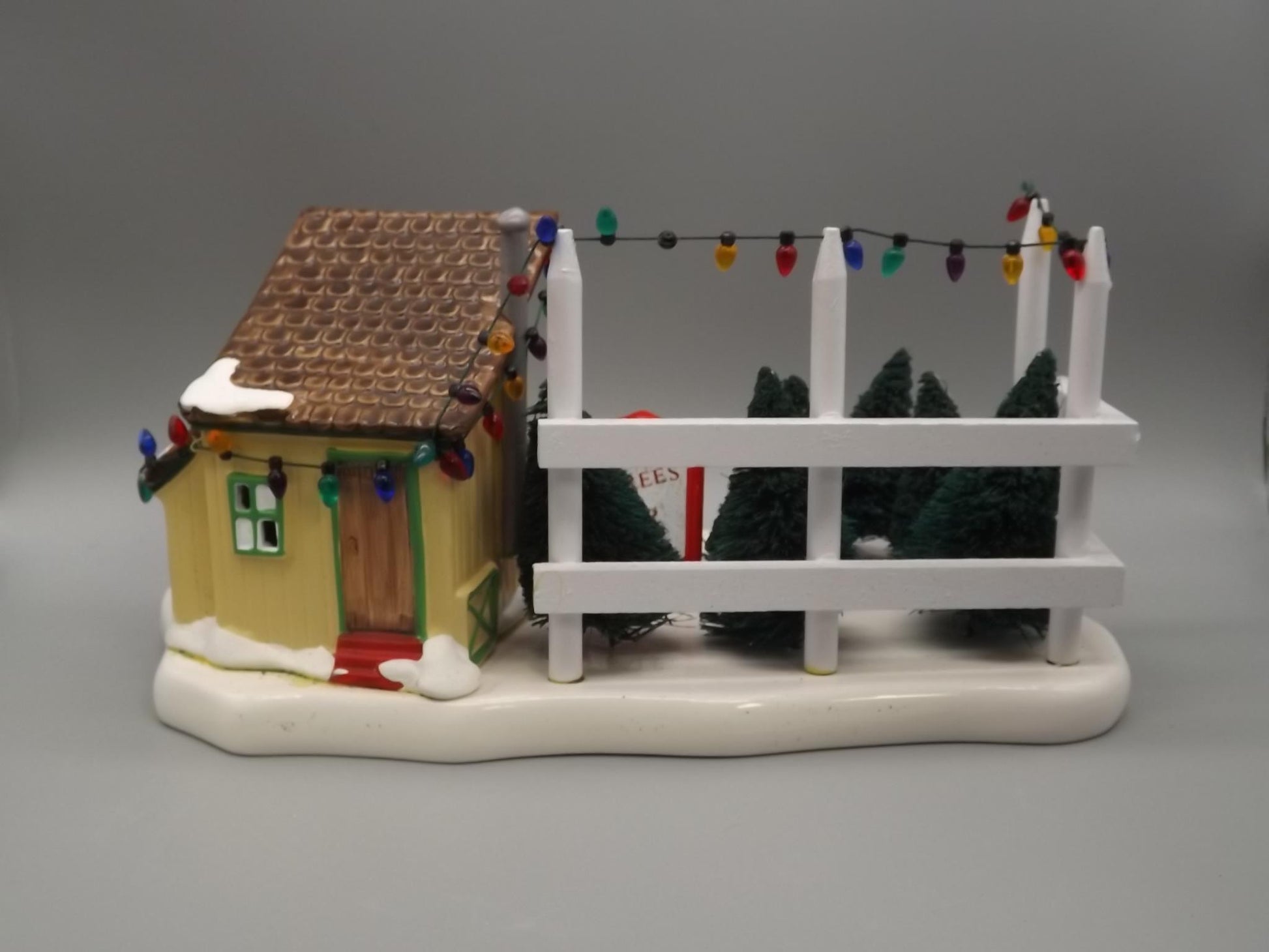 Vintage 1988 Snow Village "Village Christmas Trees" Figurine with Box & COA