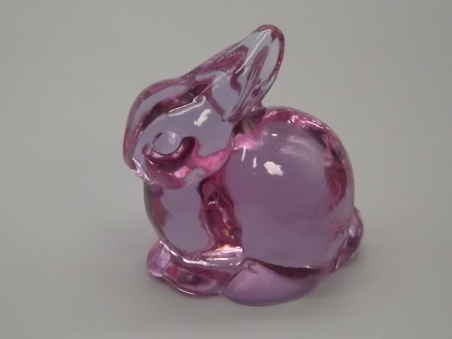 Vintage Heisey Lavender Ice Glass Rabbit Family - Limited Edition