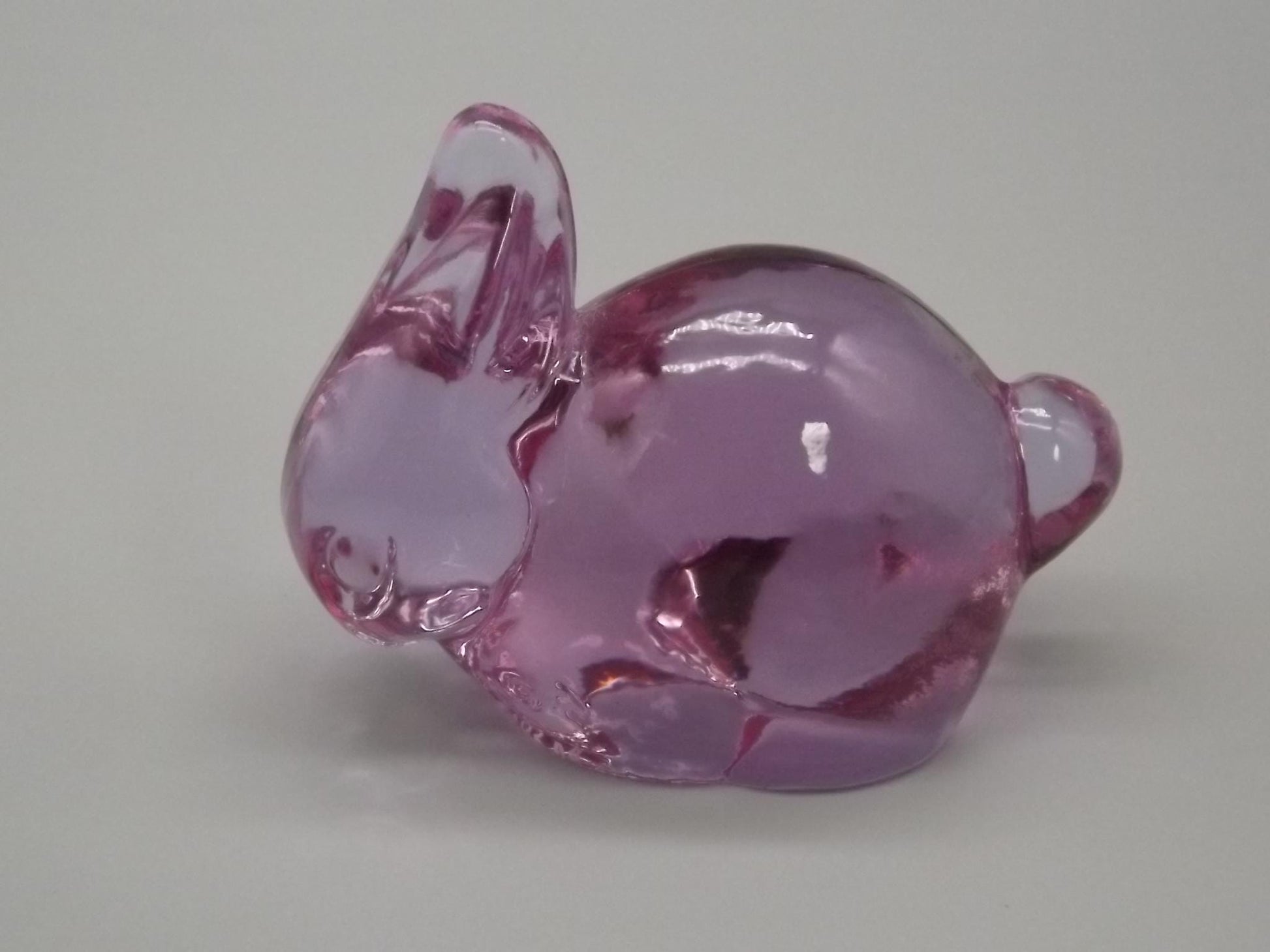 Vintage Heisey Lavender Ice Glass Rabbit Family - Limited Edition