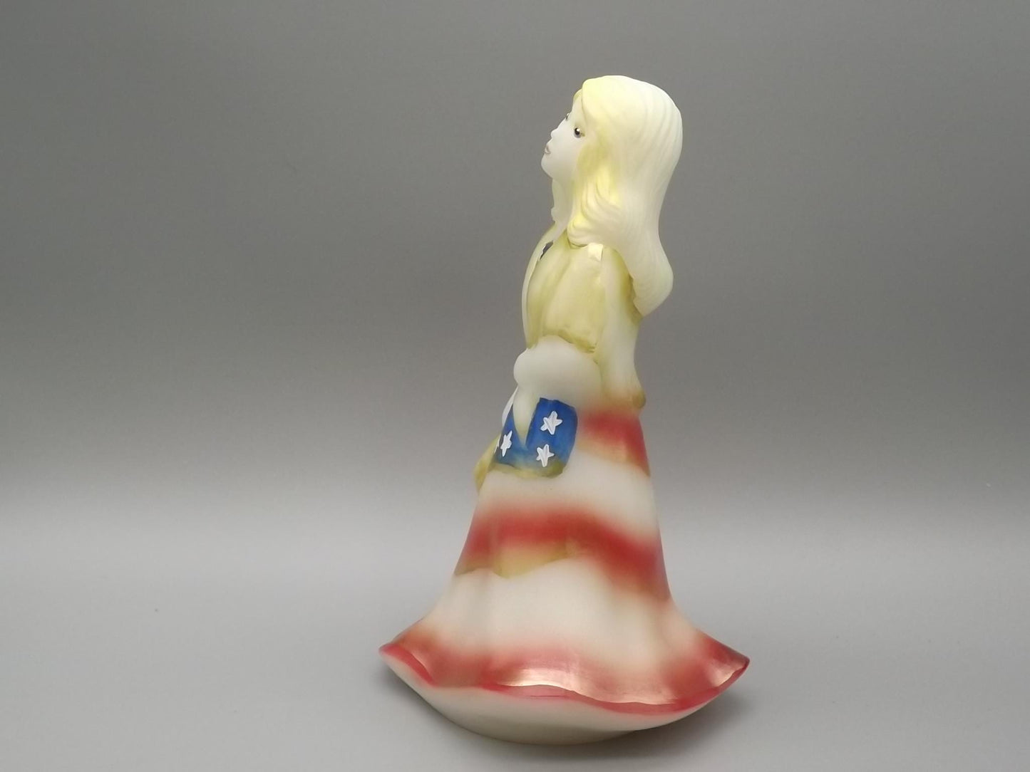 Vintage Fenton Patriotic Ellie Figurine: Hand-Painted First Edition