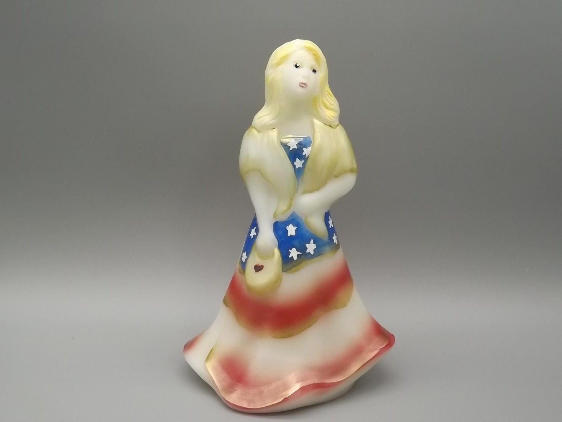 Vintage Fenton Patriotic Ellie Figurine: Hand-Painted First Edition