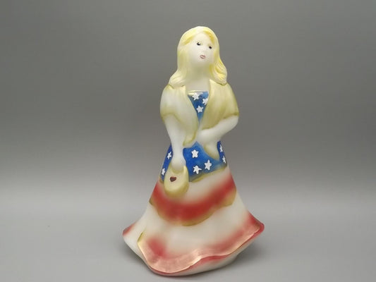Vintage Fenton Patriotic Ellie Figurine: Hand-Painted First Edition