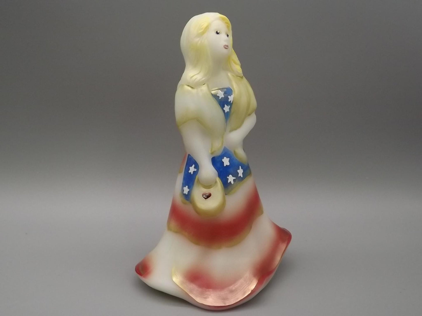 Vintage Fenton Patriotic Ellie Figurine: Hand-Painted First Edition