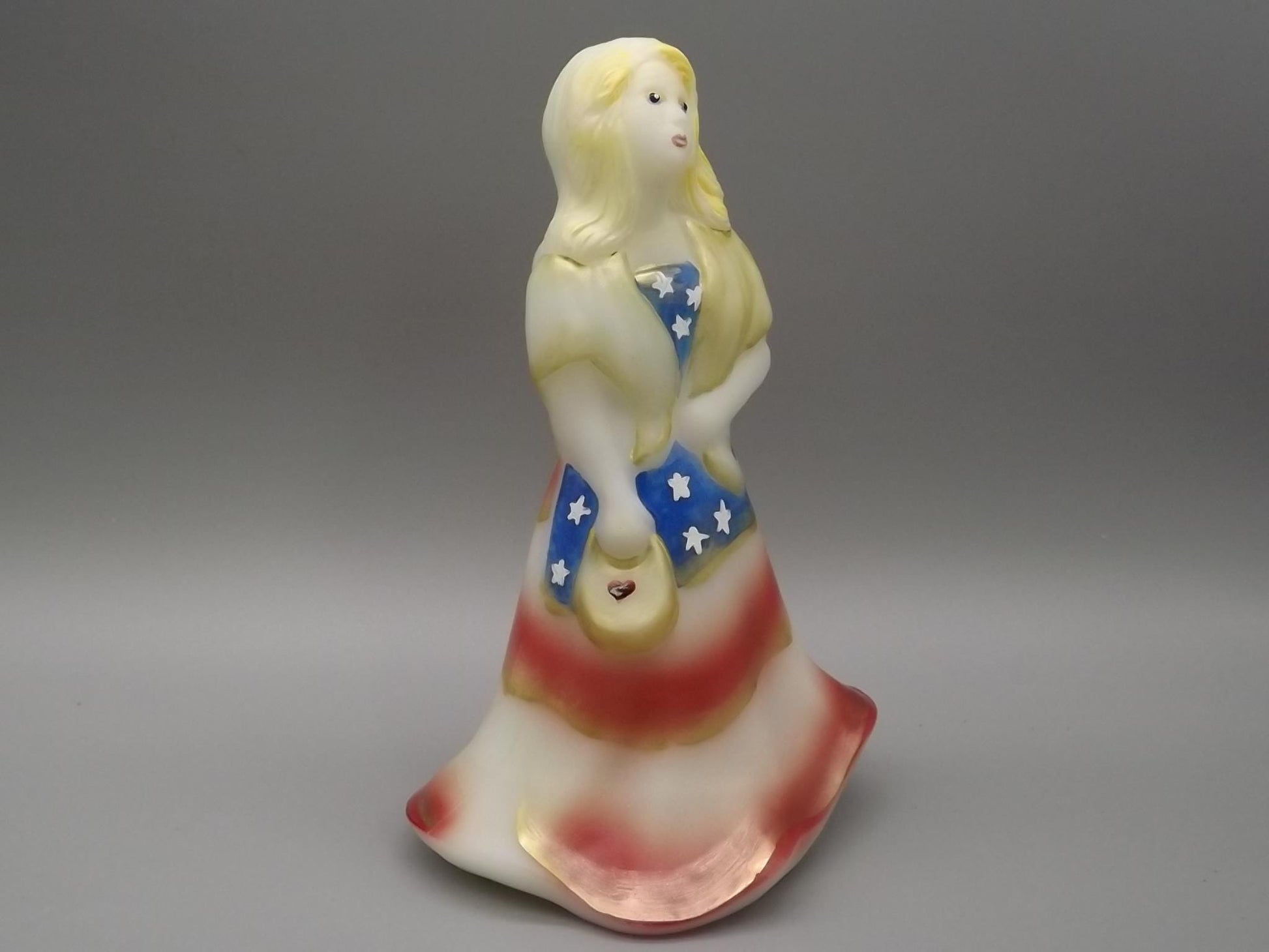 Vintage Fenton Patriotic Ellie Figurine: Hand-Painted First Edition