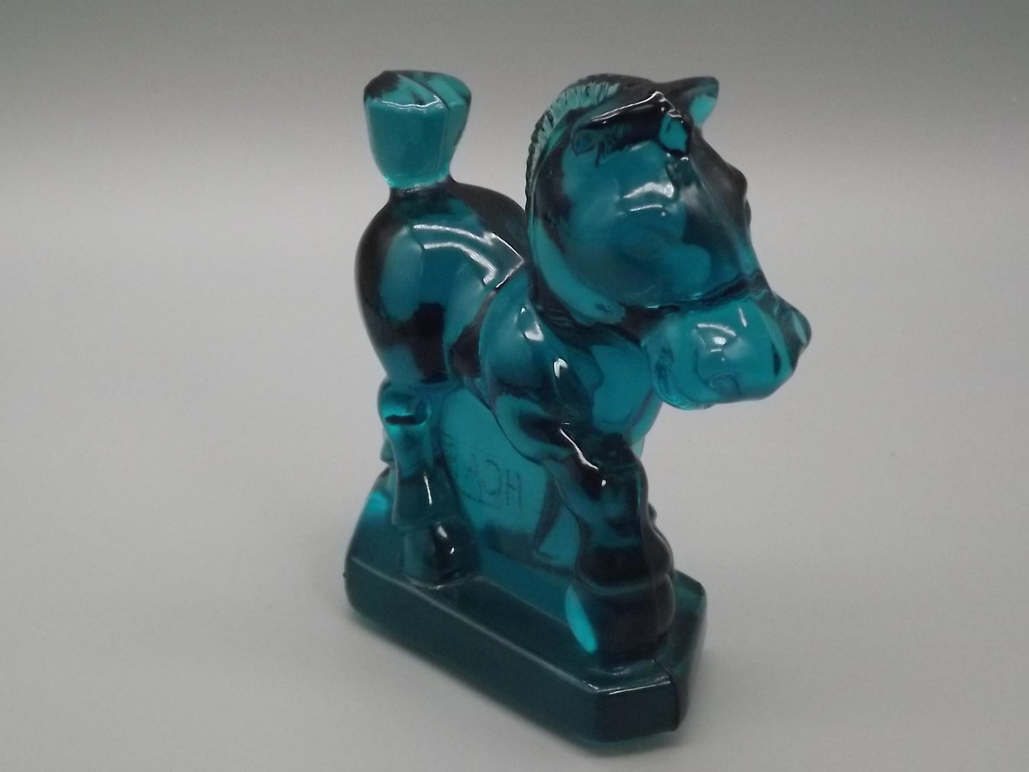 Vintage Heisey by Fenton Teal Glass "Sparky" Horse Figure