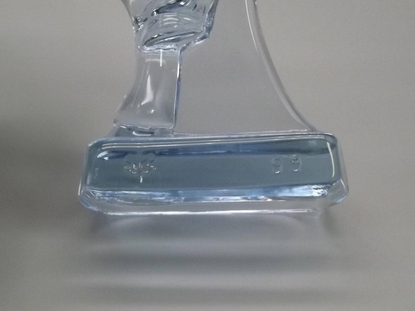 Vintage Heisey Longaberger Blue Glass Bucking Horse Figurine