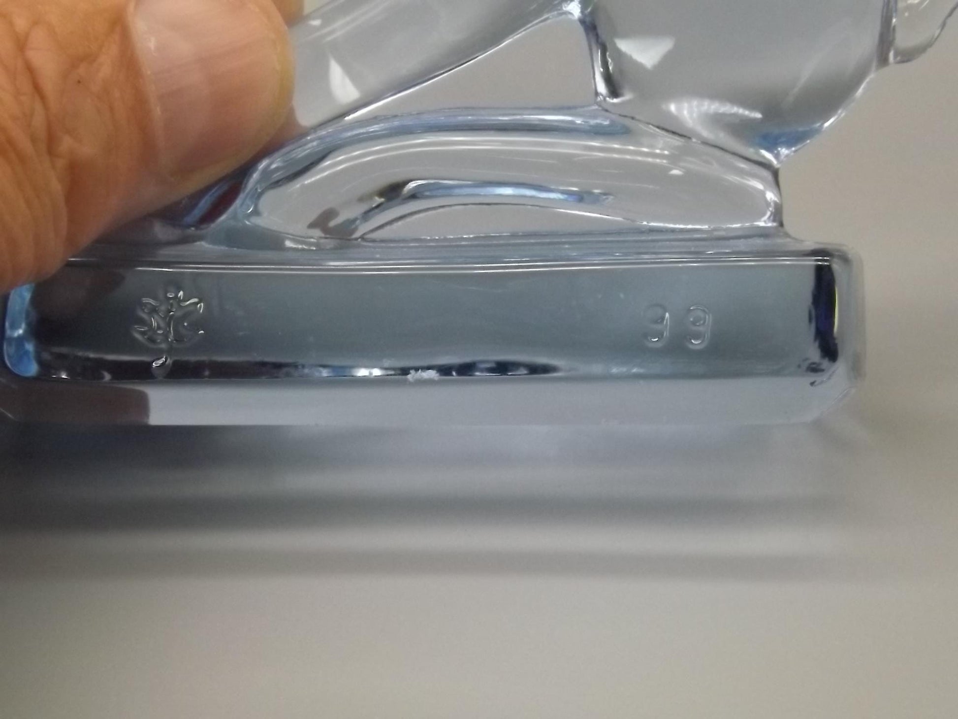 Vintage Heisey Longaberger Blue Glass Horse Figurine