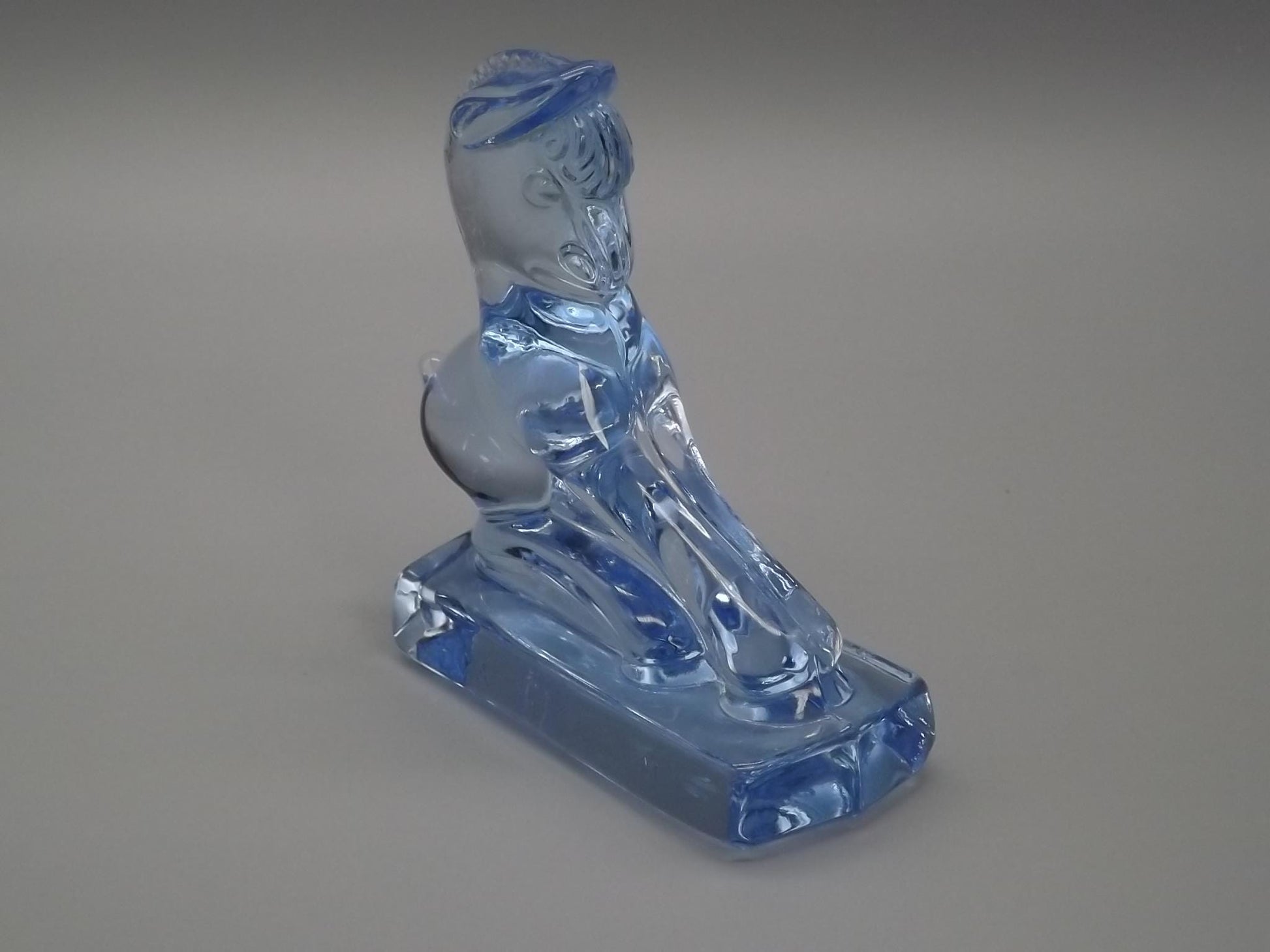 Vintage Heisey Longaberger Blue Glass Horse Figurine