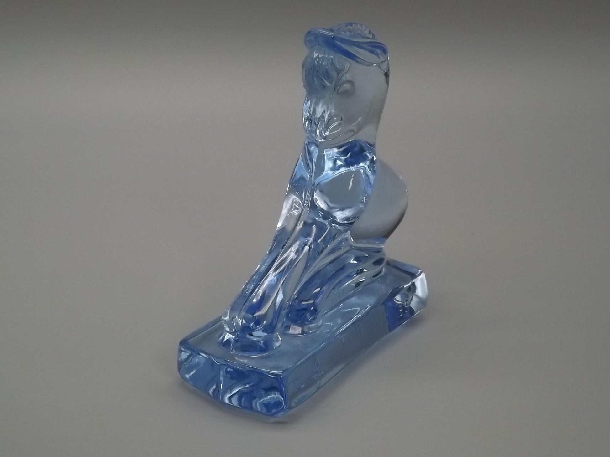Vintage Heisey Longaberger Blue Glass Horse Figurine