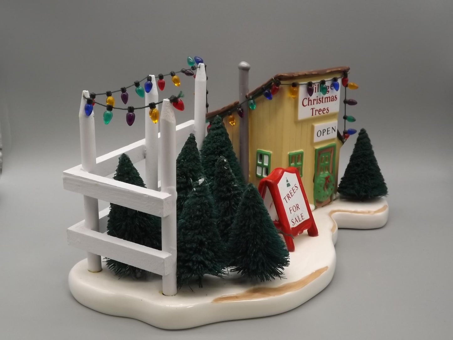 Vintage 1988 Snow Village "Village Christmas Trees" Figurine with Box & COA