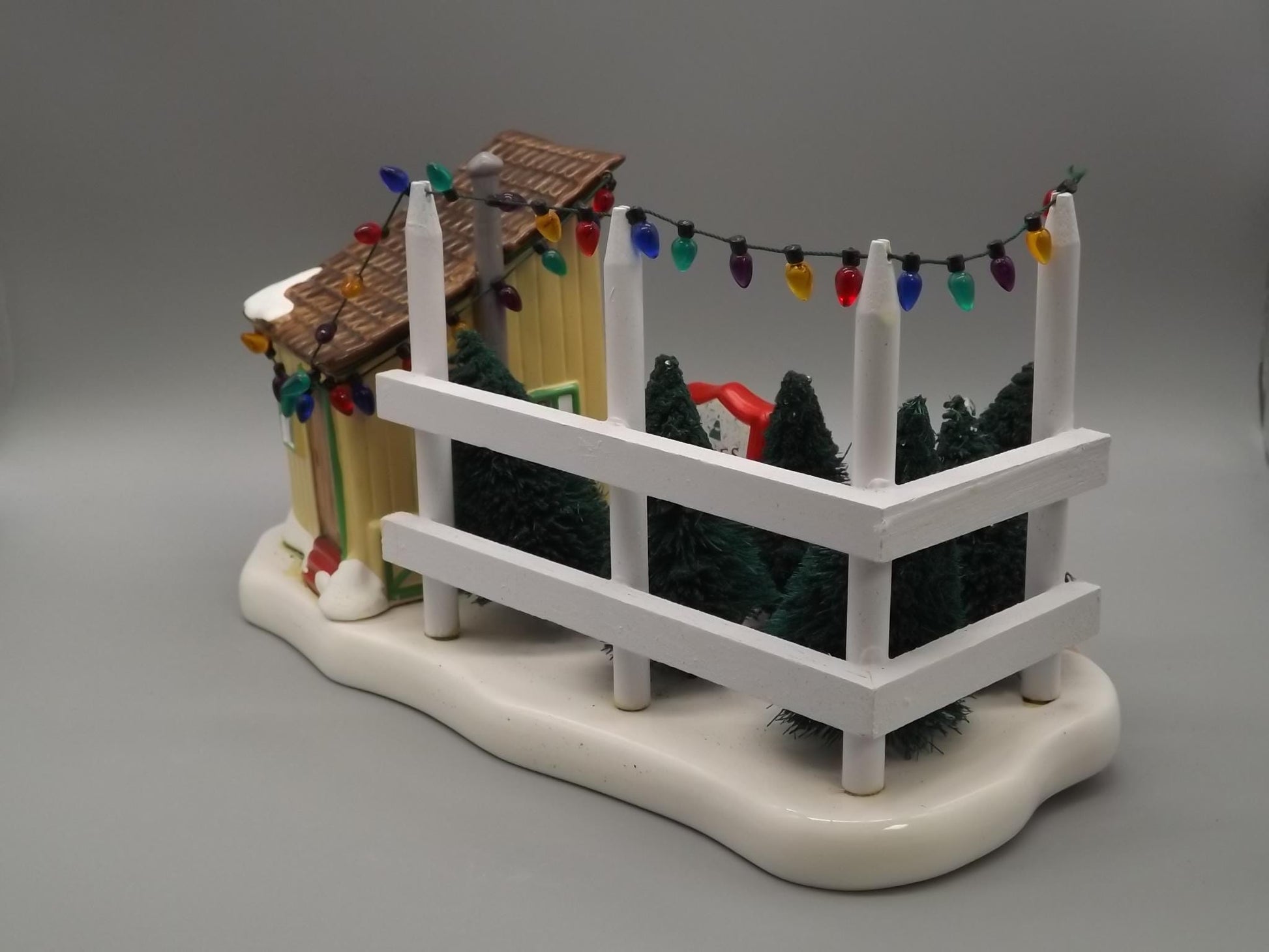 Vintage 1988 Snow Village "Village Christmas Trees" Figurine with Box & COA