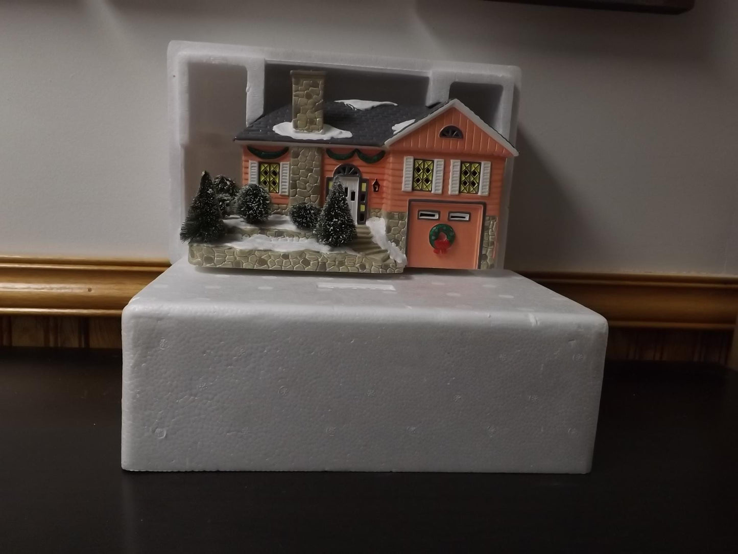 Vintage Snow Village Morningside House: Illuminated Christmas Figurine (With Box & COA)