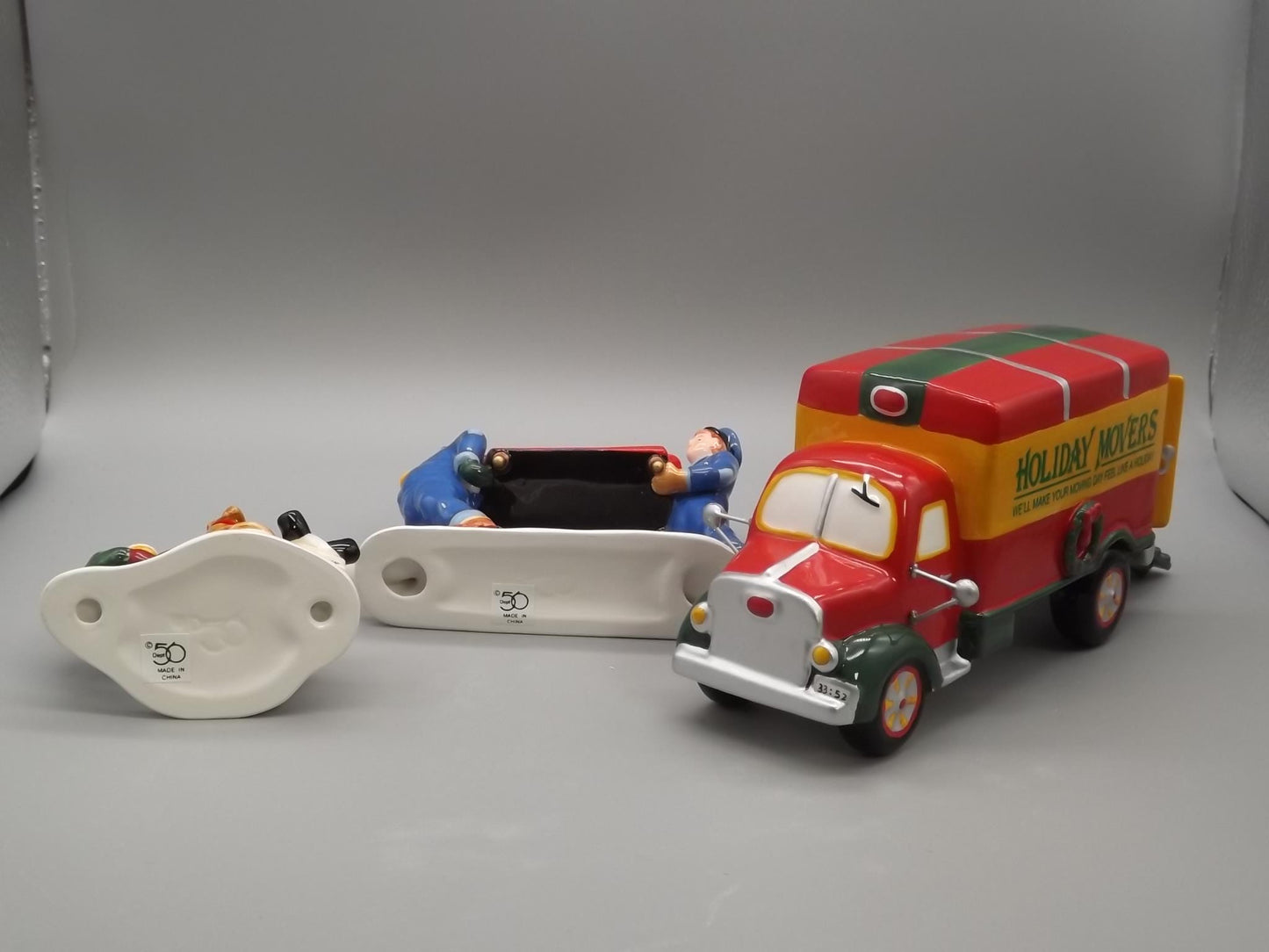 Vintage Snow Village "Moving Day" Truck & Figures with Box