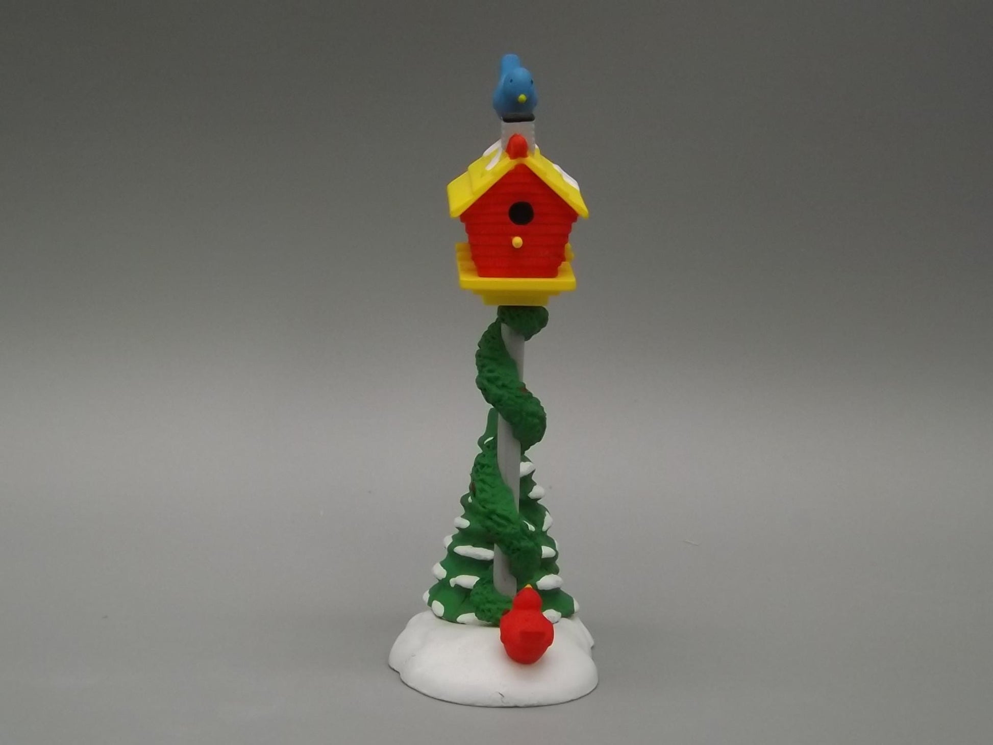 Vintage Snow Village Birdhouse Figurine: "A Home for the Holidays"