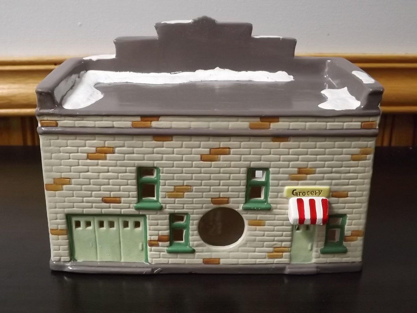 Vintage 1988 Snow Village "Village Market" Illuminated Store with Box & COA