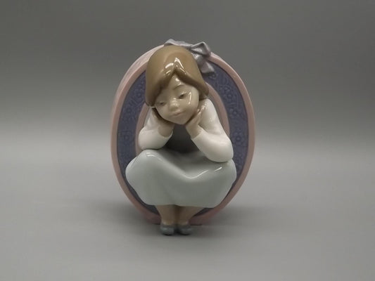 Vintage Lladro Figurine "O is for Olivia" #5148 - Girl in Letter