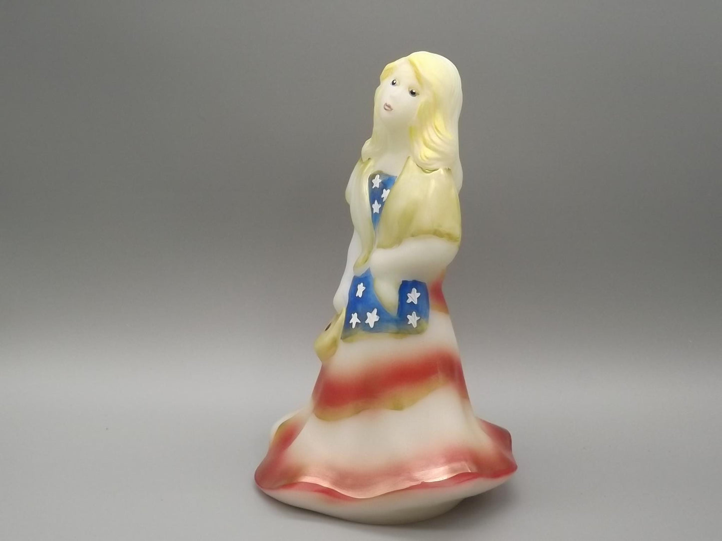 Vintage Fenton Patriotic Ellie Figurine: Hand-Painted First Edition