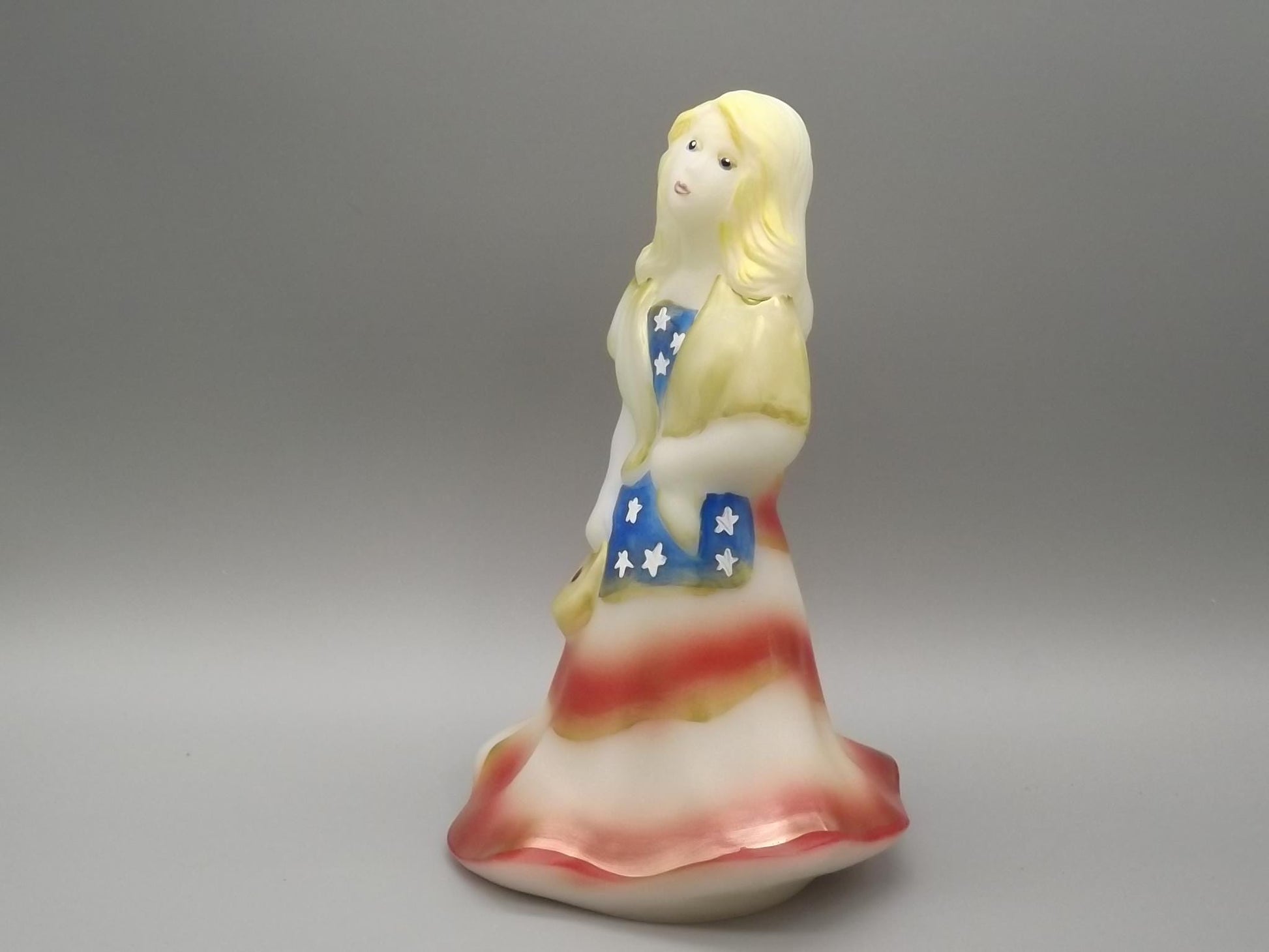 Vintage Fenton Patriotic Ellie Figurine: Hand-Painted First Edition