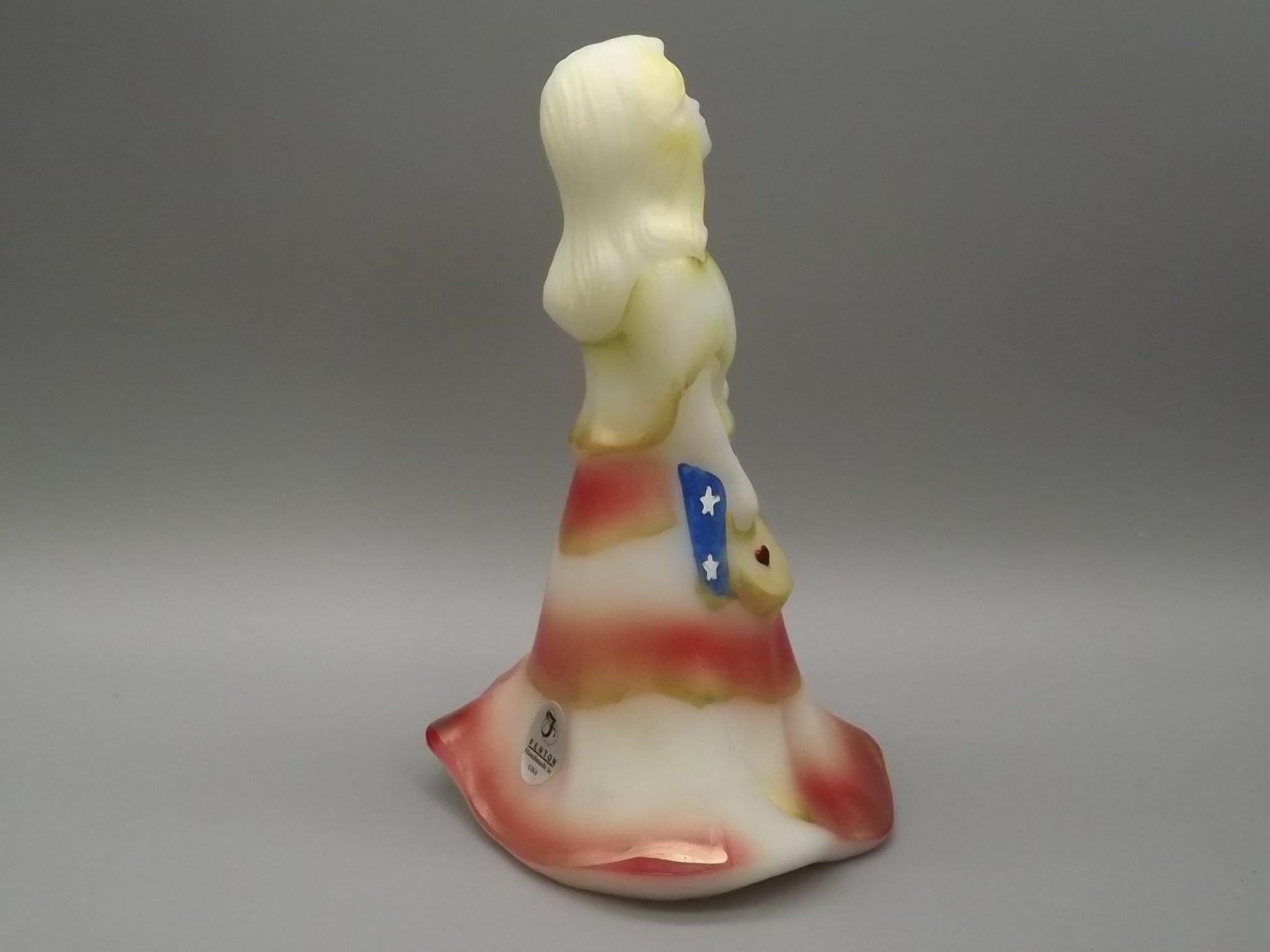 Vintage Fenton Patriotic Ellie Figurine: Hand-Painted First Edition