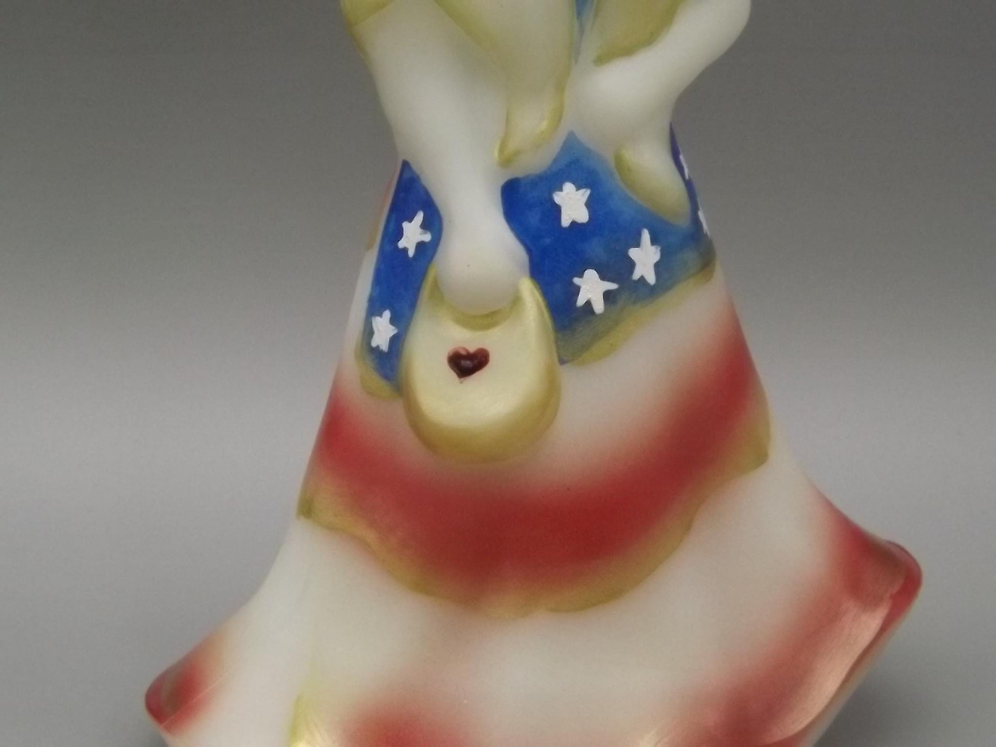 Vintage Fenton Patriotic Ellie Figurine: Hand-Painted First Edition