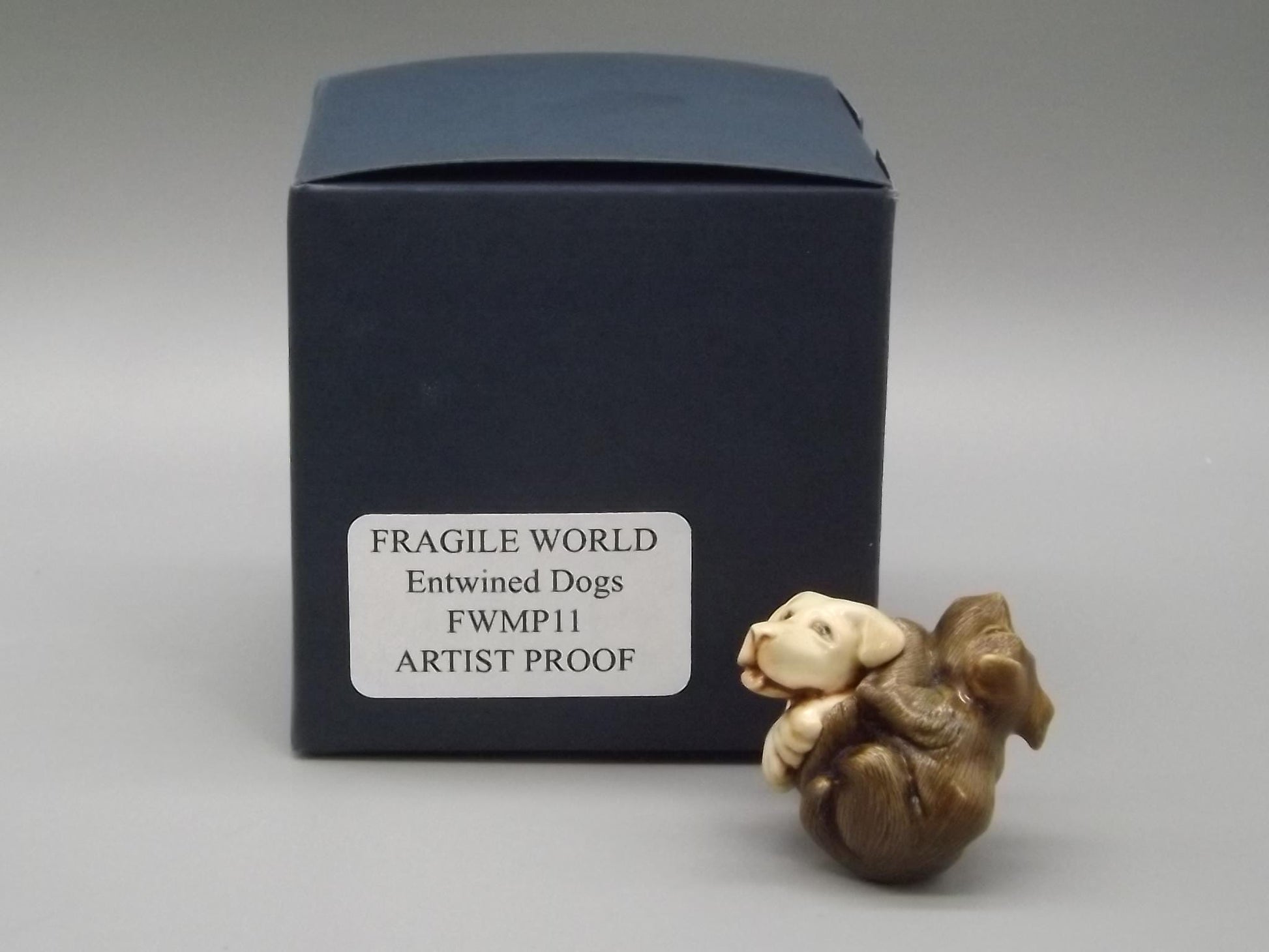 Entwined Dogs Figurine: Martin Perry Artist Proof, Fragile World
