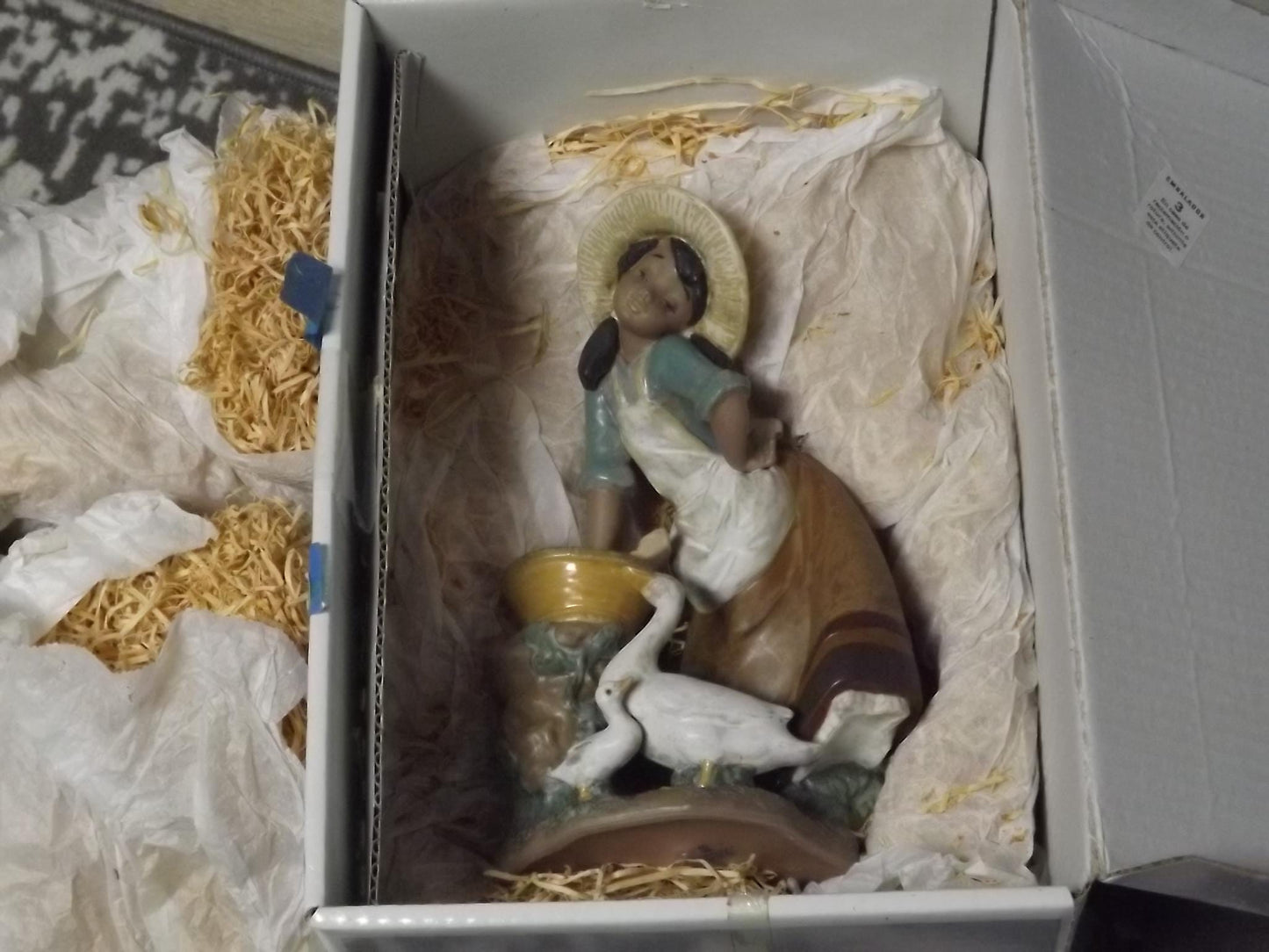 Vintage Lladro Gres Laundry Day Figurine #12216 - 1991 with Original Box