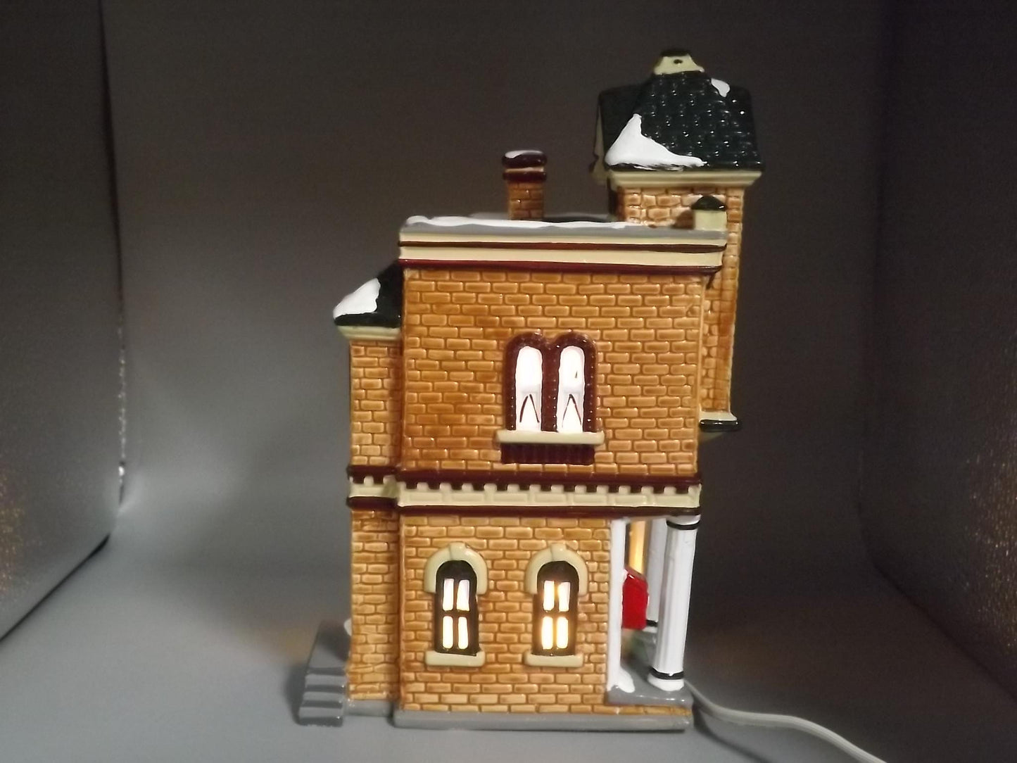 Vintage 1992 Snow Village Post Office Figurine: Holiday Village Scene (With Box & COA)