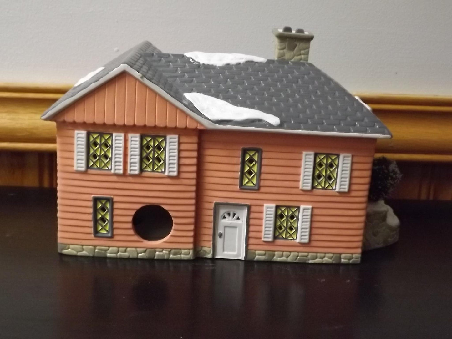 Vintage Snow Village Morningside House: Illuminated Christmas Figurine (With Box & COA)