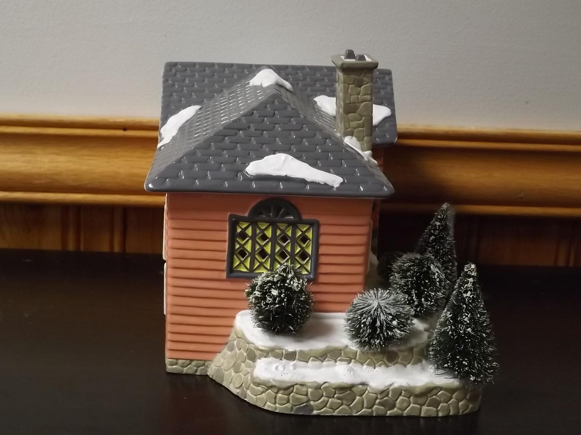 Vintage Snow Village Morningside House: Illuminated Christmas Figurine (With Box & COA)
